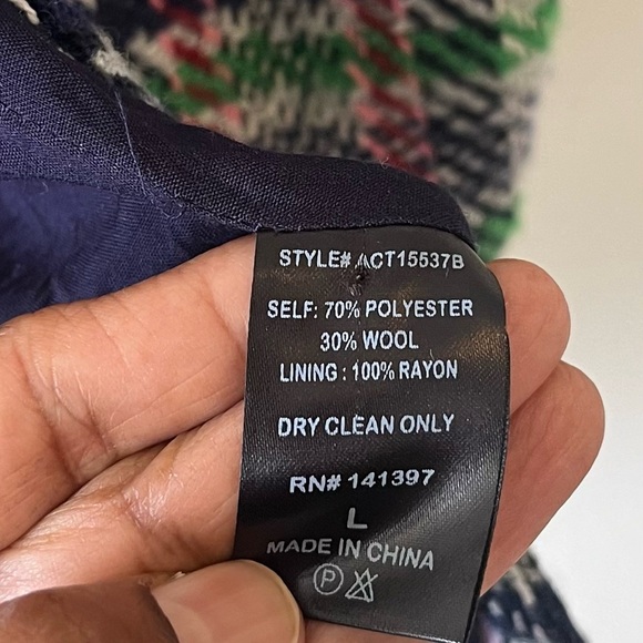 ASTR The Label Keller Plaid Wool Blend Coat Size Large - Picture 15 of 15